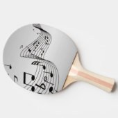シルバーの音楽ノート 卓球ラケット (横)