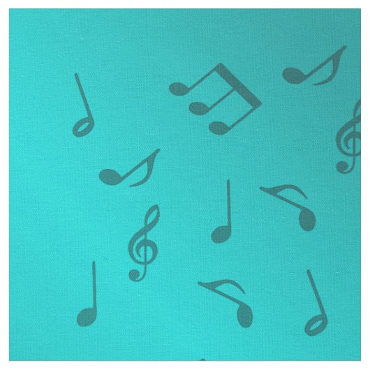 シルバーの音符 ファブリック (クローズアップ)