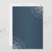 シルバーはミッドナイトブルーのリタイアメントパーティーで旋回 招待状 (裏面)