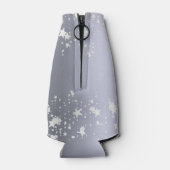 シルバーは白いパーティーモノグラムの名前を星にする ボトルクーラー (裏面)