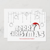 シルバーぶら下がったの装飾 シーズンポストカード (正面/裏面)