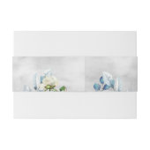 シルバーほこりっぽい青結婚牡丹の 招待状ベリーバンド (裏面例)