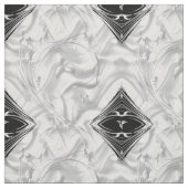 シルバーまたは抽象芸術の花Black - Silk & Art ファブリック (見本)