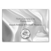 シルバーまたは金ゴールドの抽象芸術の花 – シルク&アート テーブルナンバー (裏面)