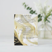 シルバーまたは金ゴールド抽象芸術花オン – シルク 案内ポストカード (スタンド正面)