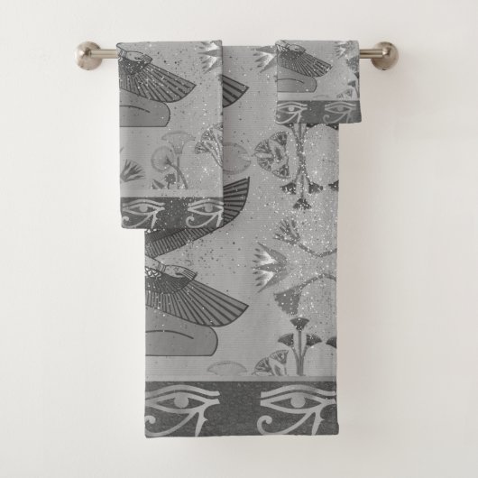 シルバーアイオブラエジプトプリンセスグリッター バスタオルセット (インサイチュ)