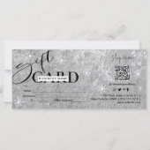 シルバーアイスグレー雪の結晶パインギフトカード (裏面)