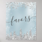 シルバーアイスブルースノーパインはブライダルシャワーを好む ポスター (正面)