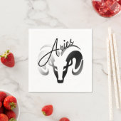 シルバーアイリーズザラム〔占星術の〕十二宮図 スタンダードカクテルナプキン (インサイチュ)