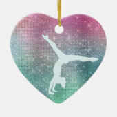 シルバーアクアギムナストオンスパークル セラミックオーナメント (正面)