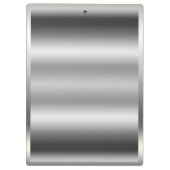 シルバーアクアシャインシエレガントックグラムパーソナライズされた クリップボード (裏面)