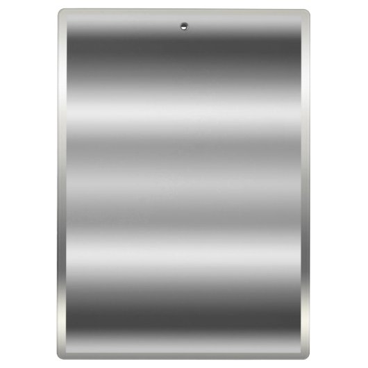 シルバーアクアシャインシエレガントックグラムパーソナライズされた クリップボード (裏面)