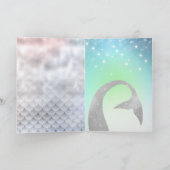 シルバーアクアピンクパープルグリッタースパークルマーメイド カード (内部)