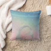 シルバーアクアピンクパープルマーメイド クッション (ブランケット)