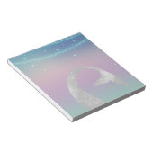 シルバーアクアピンクパープルマーメイド ノートパッド (アングル)