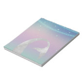 シルバーアクアピンクパープルマーメイド ノートパッド (回転)