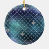 シルバーアクアブルーマーメイドグリッツ セラミックオーナメント (裏面)