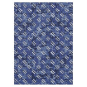 シルバーアクエリアス〔占星術の〕十二宮図サインネイビーブルーデジタル迷彩柄 テーブルクロス (正面)