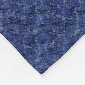 シルバーアクエリアス〔占星術の〕十二宮図サインネイビーブルーデジタル迷彩柄 フリースブランケット (角)