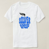 シルバーアップルズ ブルー スクリプト ユニセックス バンドTシャツ Tシャツ (デザイン正面)