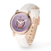 シルバーアップルレースAIアート 腕時計 (傾斜)