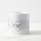 シルバーアニバーサバーズハート コーヒーマグカップ (正面左)