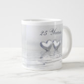 シルバーアニバーサバーズハート ジャンボコーヒーマグカップ (正面右)