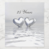 シルバーアニバーサバーズハート ワインラベル (シングルラベル)