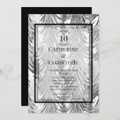 シルバーアニバーサバーズパーティの招待状 招待状 (正面/裏面)