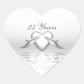 シルバーアニバーサリードルフィンズ&ハート ハートシール (正面)