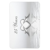 シルバーアニバーサリードルフィンズ&ハート マグネット (縦)