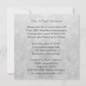 シルバーアニバーサリー カラーの写真招待状 招待状 (裏面)