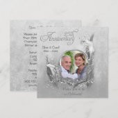 シルバーアニバーサリー カラ写真招待状 招待状 (正面/裏面)