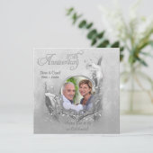 シルバーアニバーサリー カラ写真招待状 招待状 (スタンド正面)