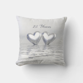 シルバーアニバーサリー ハート クッション