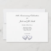 シルバーアニバーサリー ハート 招待状 (裏面)