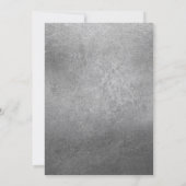 シルバーアニバーサリー メタリックパーティー招待状 招待状 (裏面)