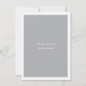 シルバーアニバーサリー メダリオン パーティー招待状 招待状 (裏面)