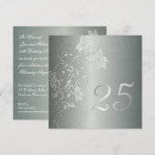 シルバーアニバーサリー 25周年 ダマスクの華 招待状 (正面/裏面)