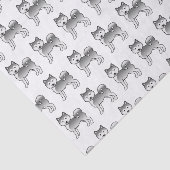 シルバーアラスカンマラムテかわいい漫画の犬パターン 薄葉紙 (詳細)