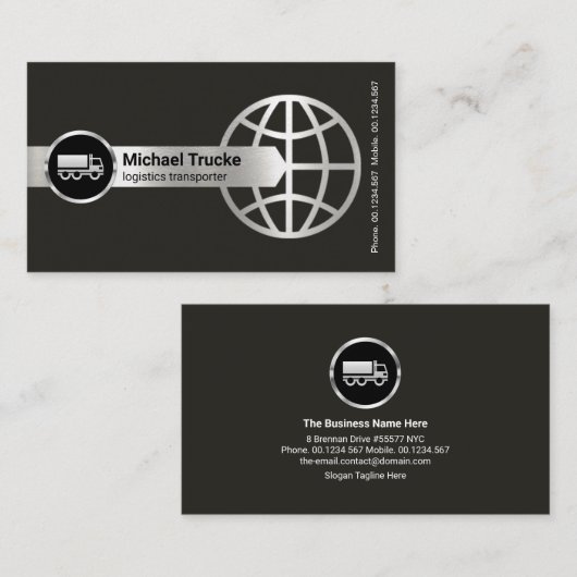 シルバーアロードグ縁どローバル物流 名刺 (正面/裏面)