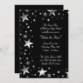 シルバーアンダーザスターズフォーマルプロム 招待状 (正面/裏面)