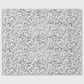 シルバーアンドグレーアニマルプリント ラッピングペーパー (フラット)