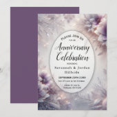 シルバーアンドソフトアメジスト冬季記念パーティー 招待状 (正面/裏面)