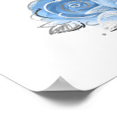 シルバーアンドバハマブルーバラウェルカムパーティー ポスター (角)