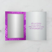 シルバーアンドパープルダマスクサンキューカード サンキューカード (内部)