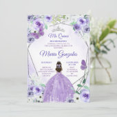 シルバーアンドパープルミスカンス招待状 招待状 (スタンド正面)