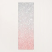シルバーアンドピンクグリッターグラデーションラグジュアリーデザイン ヨガマット (裏面)