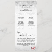 シルバーアンドピンクバタフ結婚ィーズ プログラム (裏面)