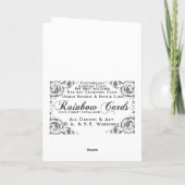 シルバーアンドブルークリスマスリース シーズンカード (裏面)